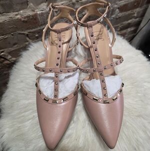 INC International Concepts Blush Studded Heels